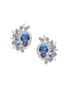 Nadri Cluster Crystal Earrings