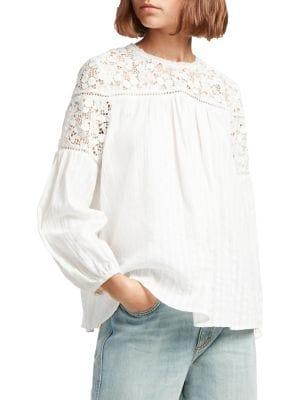French Connection Colette Lace Cotton Top