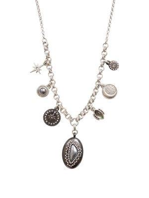 Lucky Brand Silvertone Celestial Ox Necklace