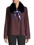 Laundry By Shelli Segal Faux-fur Self-tie Collar