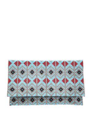 Nina Prague Geometric Beaded Convertible Clutch