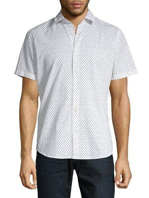 Boss Palm Print Button-front Shirt