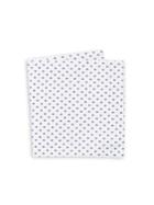 Black Brown Geometric Cotton Pocket Square
