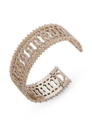 Marchesa Goldtone & Glass Bead Openwork Cuff
