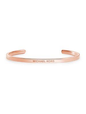 Michael Kors Custom Kors 14k Rose-goldplated & Crystal Logo Insert Bracelet