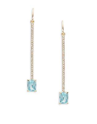 Lauren Ralph Lauren Two-tone Crystals Bar Drop Earrings