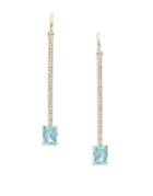 Lauren Ralph Lauren Two-tone Crystals Bar Drop Earrings