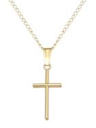 Lord & Taylor 14k Yellow Gold Cross Pendant Necklace