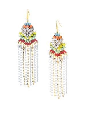 Steve Madden Floral Chandelier Earrings