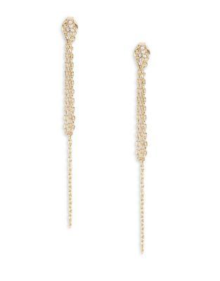 Karl Lagerfeld Paris Lightning Bolt Chain Earrings