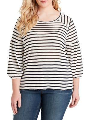 Jessica Simpson Plus Suwa Bubble Sleeve Top