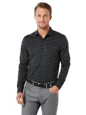 Perry Ellis Long Sleeve Cutaway Button Down