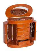 Mele & Co. Trinity Wooden Jewelry Box
