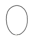 Chan Luu 1.31 Tcw Diamond, Onyx And Sterling Silver Necklace