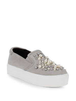 Kenneth Cole New York Ashby Pearl Embellished Slip-ons
