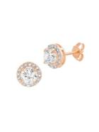 Lord & Taylor Crystal & Diamond Stud Earrings