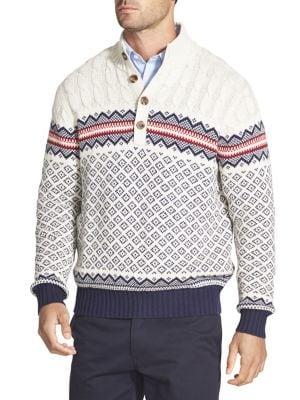 Izod 5 Gg Fair Isle Fancies Cotton Sweater