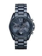 Michael Kors Bradshaw Chronograph Blue Ip Stainless Steel Bracelet Watch