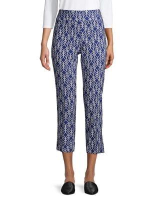 Context Printed High-rise Cropped Pants