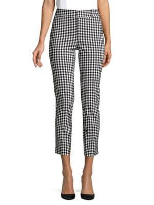 Lord And Taylor Separates Petite High-rise Gingham Pants