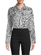 Imnyc Isaac Mizrahi Button Front High-low Blouse