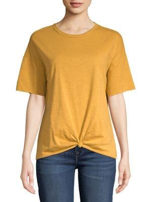 Vero Moda Short-sleeve Knotted Cotton Tee