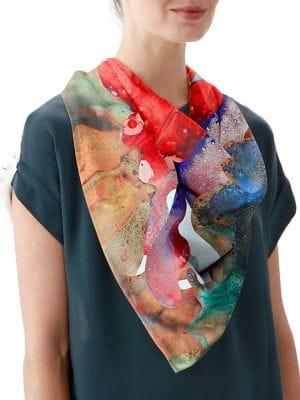 Vida Terrain Silk Square Scarf