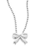 Alex Woo Little Princess Sterling Silver Bow Necklace