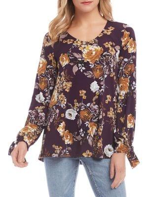 Karen Kane Relaxed-fit Tie-sleeve Top