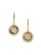 Vince Camuto Goldtone And Glass Stone Coin Drop Earrings