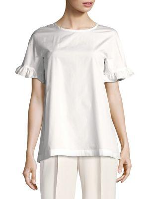 Max Mara Studio Bell-sleeve Cotton Top