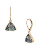 Kenneth Cole New York Rough Luxe Drop Abalone Earrings