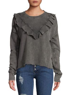 Free People Ruffle Trim Pullover