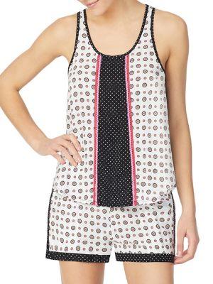 Kensie The Getaway 2-piece Printed Tank Top & Shorts Set
