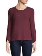Lord & Taylor Petite Crewneck Bell-sleeve Top