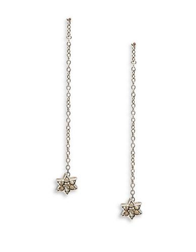 Chan Luu Diamond And Sterling Silver Star Threader Earrings