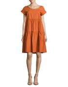 Weekend Max Mara Solid Cotton Tiered Dress