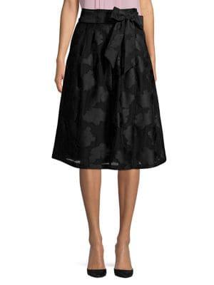Karl Lagerfeld Paris Self-tie A-line Skirt