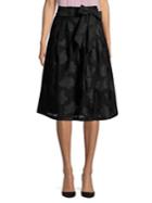 Karl Lagerfeld Paris Self-tie A-line Skirt