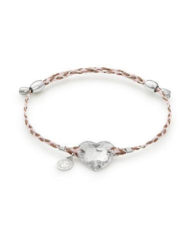 Alex And Ani Sterling Silver Crystal Infusion Heart Bracelet