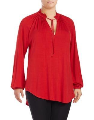 Seven7 Plus Long Bell Sleeve Top