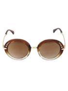 Circus By Sam Edelman 63.5mm Ombre Emellished Round Frame Sunglasses