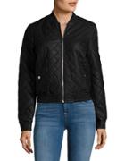 Vero Moda Faux Leather Quilted Bomber Jacket