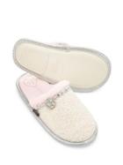 Pretty You London Opal Faux Fur Accented Mule Slippers