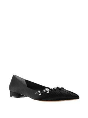 Nina Zenida Bejeweled Pleat Flats