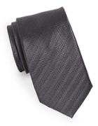 Black Brown Silk Herringbone Tie