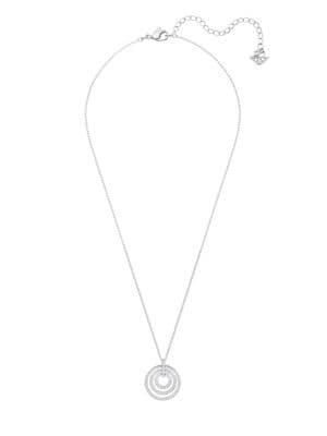 Swarovski Circle Rhodium-plated Pendant Necklace