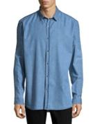 Nana Judy Ribbed Chambray Button-down Shirt