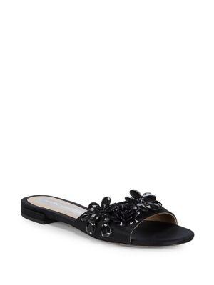 Marc Jacobs Clara Embellished Silk Slides