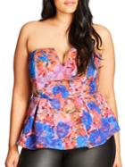 City Chic Stainglass Corset Top
